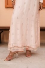 Premium Embroidered Silk Long Shirt with Dupatta - Image 3
