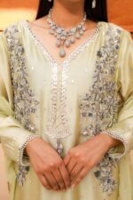 Designer Embroidered Silk Slit Shirt - Image 4