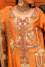 Luxury Embroidered Silk Pishwas - Image 5