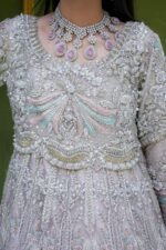 Luxury Embroidered Net Maxi Gown - Image 3