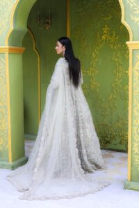 Luxury Embroidered Net Maxi Gown - Image 4