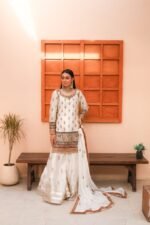 Traditional Embroidered Gharara Ensemble